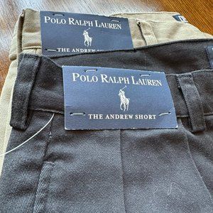 Vintage Ralph Lauren Men's Andrew Shorts - 2 pair - Khaki Black 34" waist